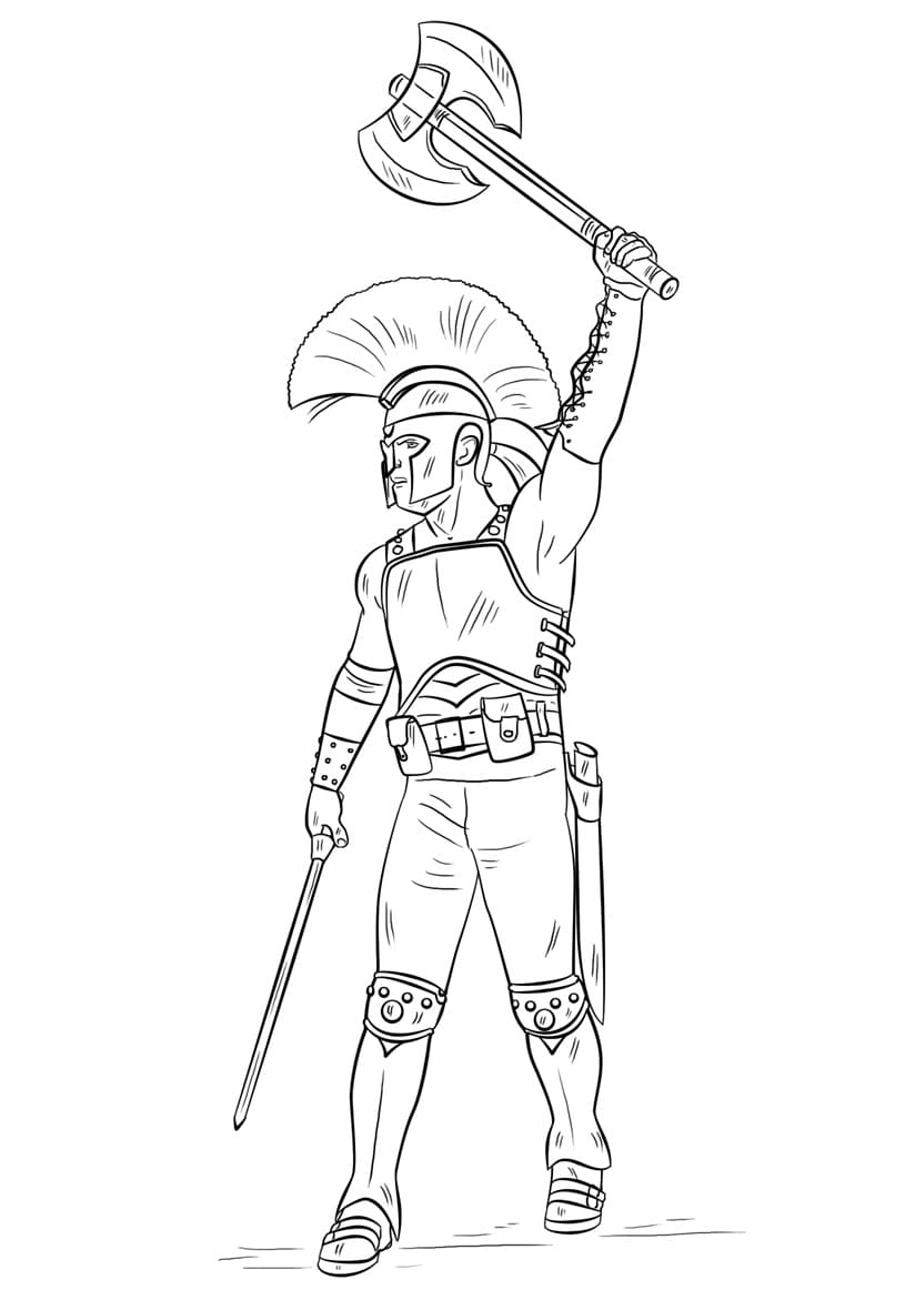 Desenho gratuito Gladiador #189836 da colecao Personagens para imprimir