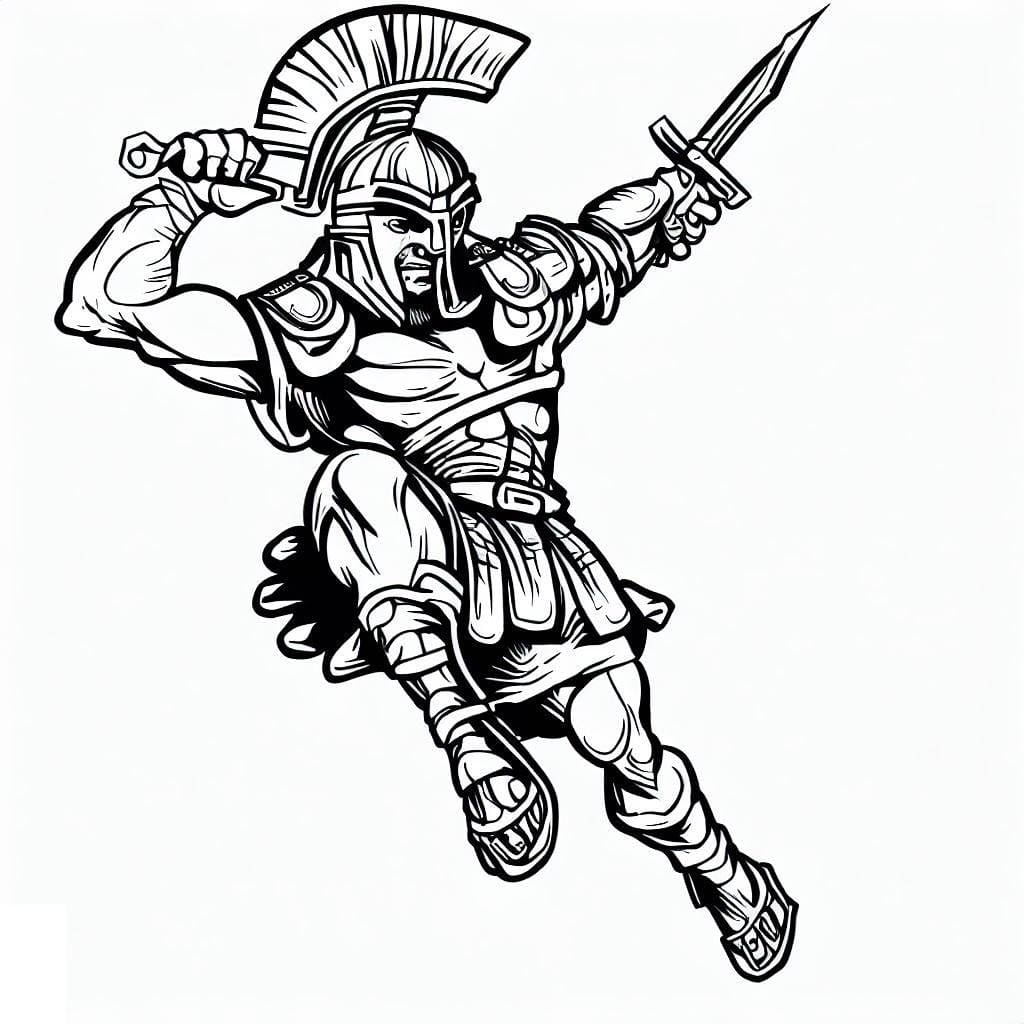 Desenho gratuito Gladiador #189849 da colecao Personagens para imprimir