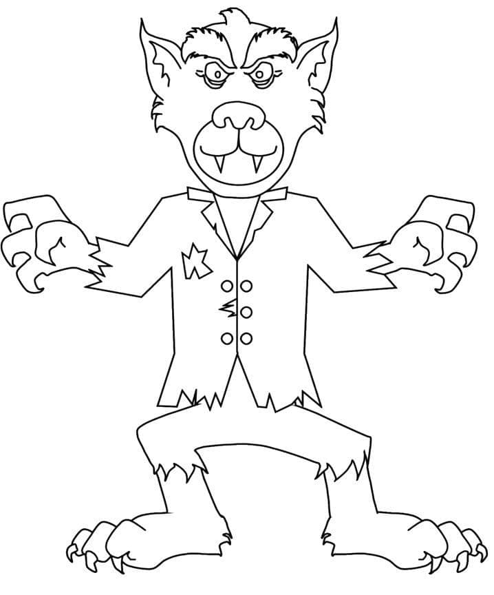 Linda página de Lobisomem #201686 para colorir, da coleção Personagens, baixe grátis