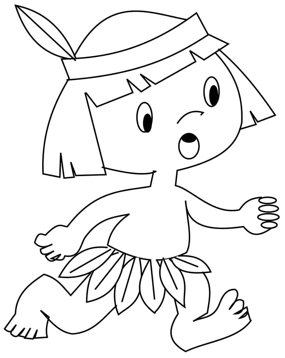 Página para colorir: Nativo Americano (Personagens) #181230 - Páginas para Colorir Imprimíveis Gratuitamente