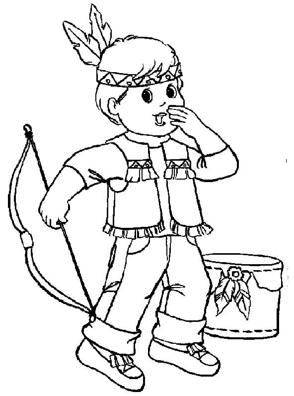 Página para colorir: Nativo Americano (Personagens) #181265 - Páginas para Colorir Imprimíveis Gratuitamente
