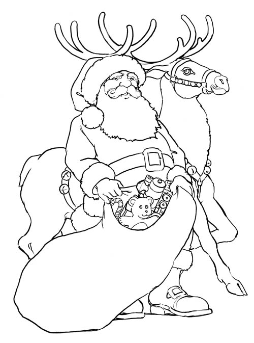 Página para colorir: Papai Noel (Personagens) #104834 - Páginas para Colorir Imprimíveis Gratuitamente