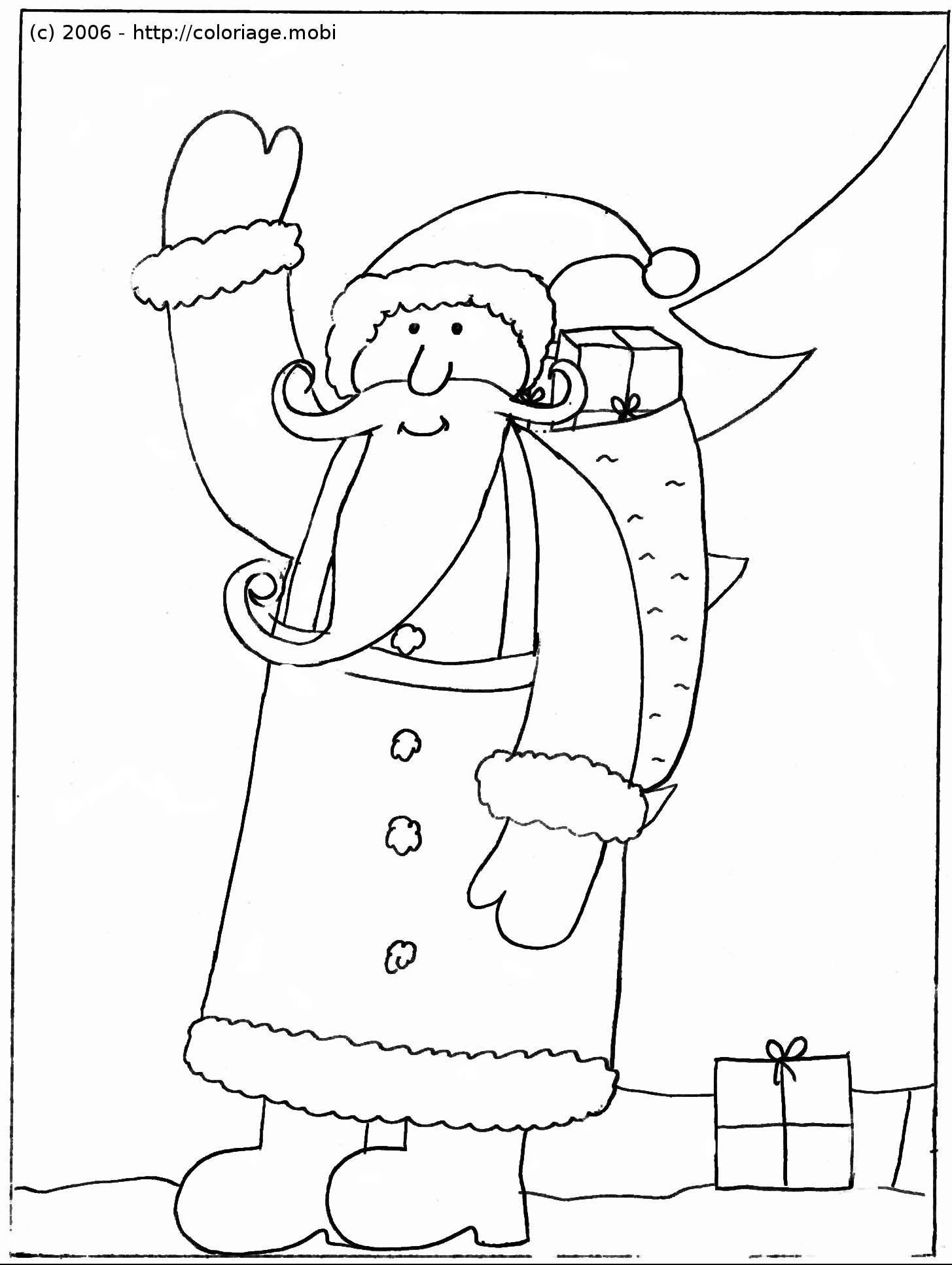 Página para colorir: Papai Noel (Personagens) #104841 - Páginas para Colorir Imprimíveis Gratuitamente