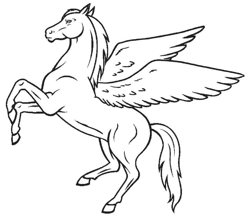 Atividade criativa: desenho de Pégaso #209042 para colorir da coleção Personagens