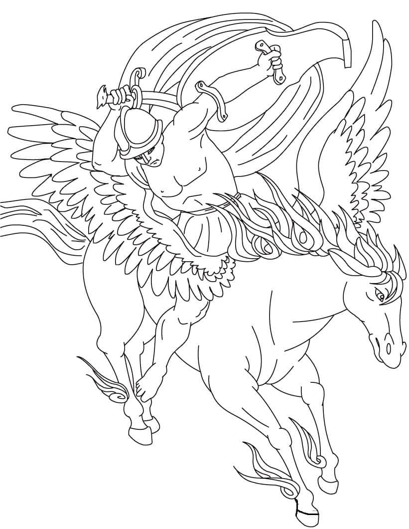 Desenho gratuito Pégaso #209051 da colecao Personagens para imprimir