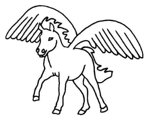 Desenho gratuito Pégaso #209059 da colecao Personagens para imprimir