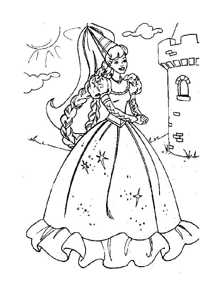 Página para colorir: Princesa (Personagens) #85192 - Páginas para Colorir Imprimíveis Gratuitamente