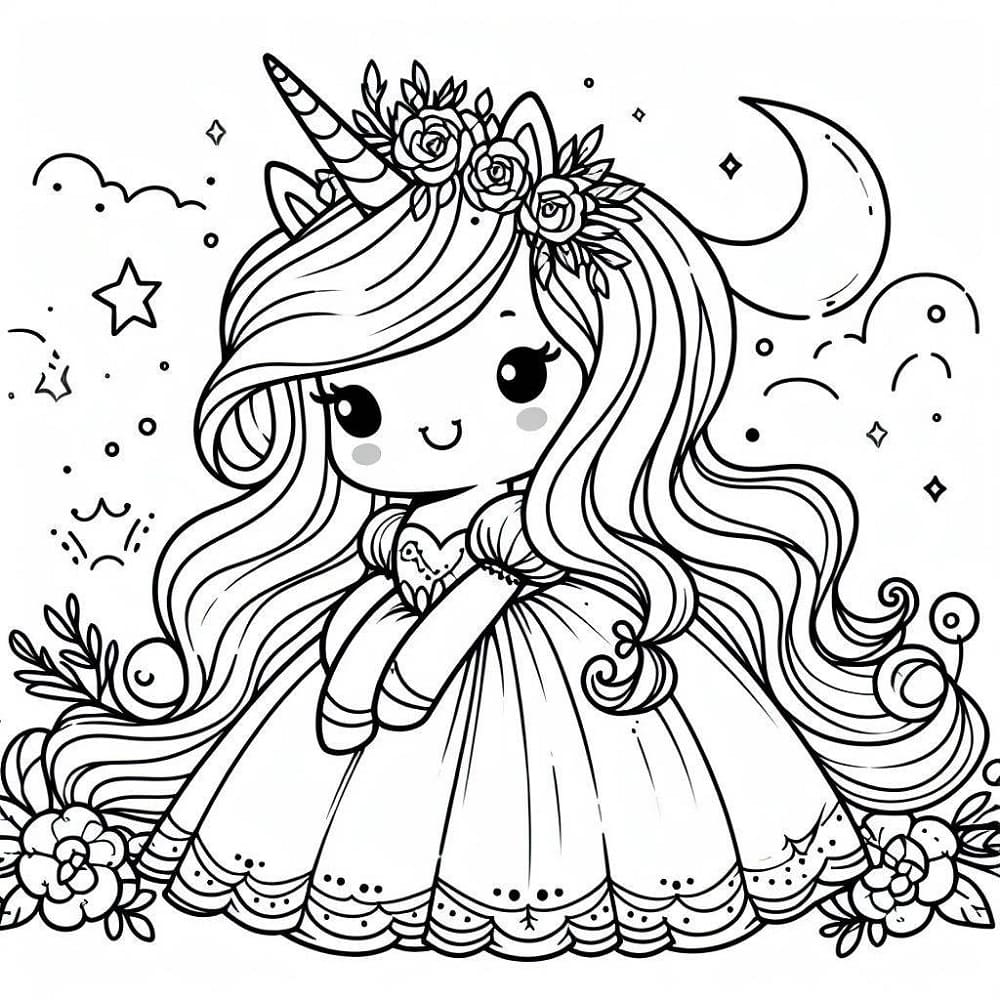 Desenho gratuito Princesa Unicórnio #212024 da colecao Personagens para imprimir