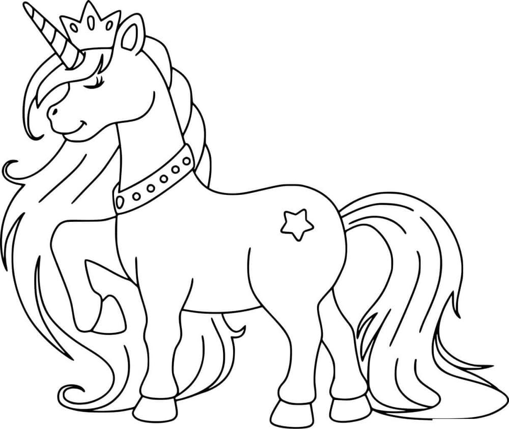 Desenho gratuito Princesa Unicórnio #212029 da colecao Personagens para imprimir