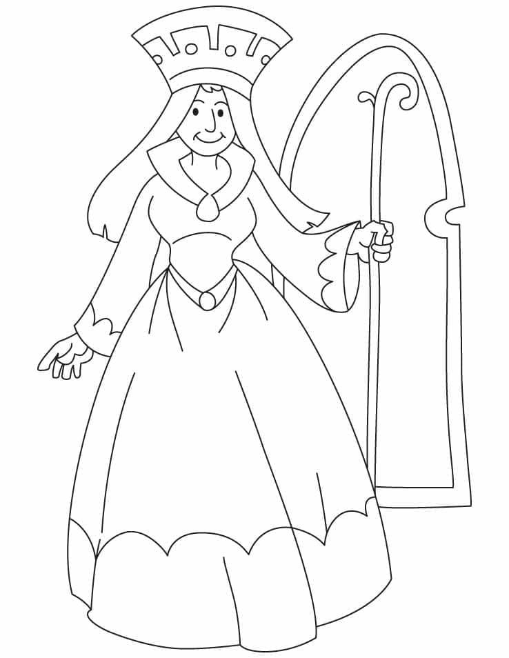Desenho para colorir Rainha #203779 da coleção Personagens, pronto para imprimir