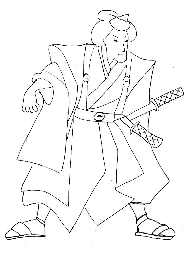 Página para colorir: Samurai (Personagens) #107270 - Páginas para Colorir Imprimíveis Gratuitamente