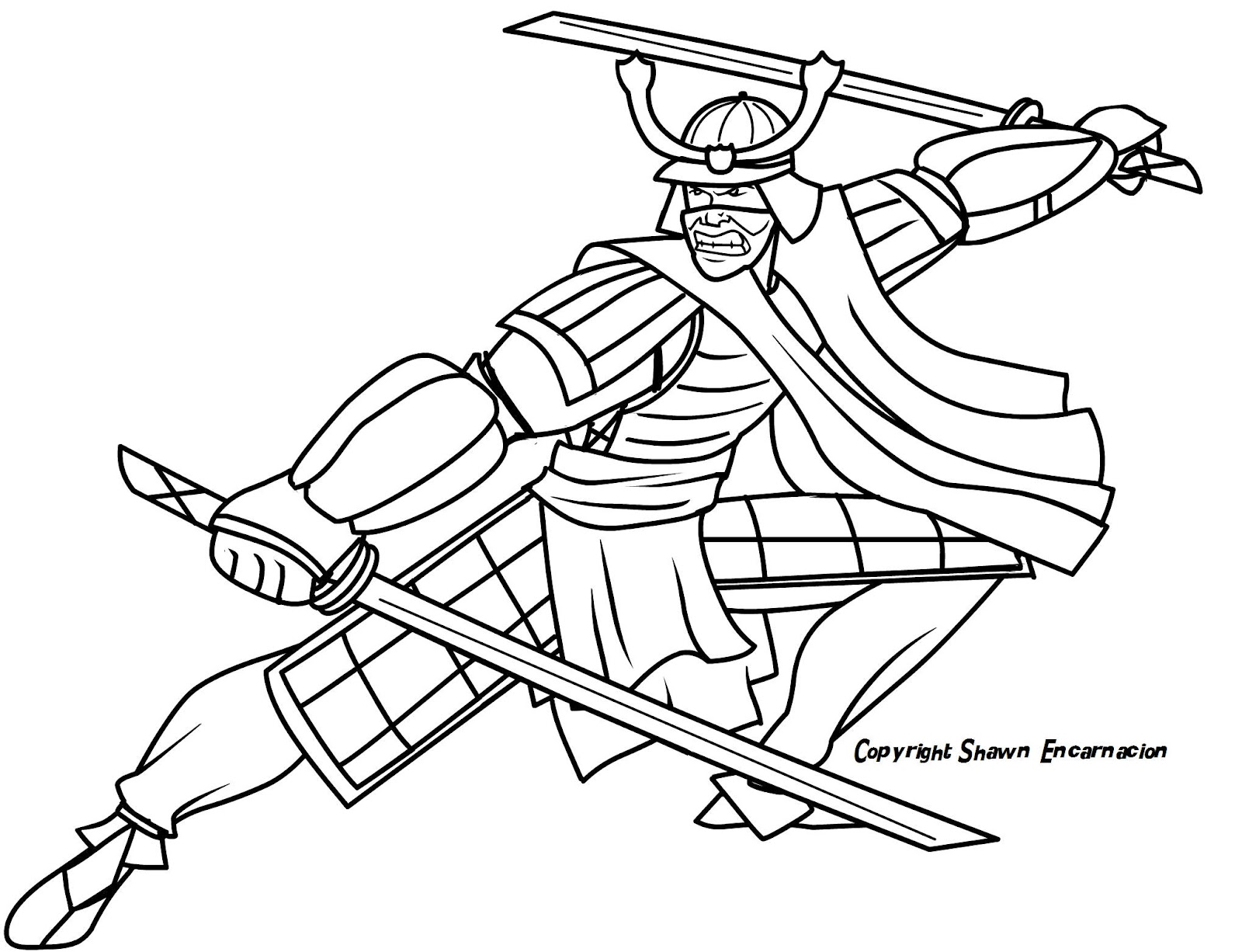 Desenho de Samurai adulto para Colorir - Colorir.com