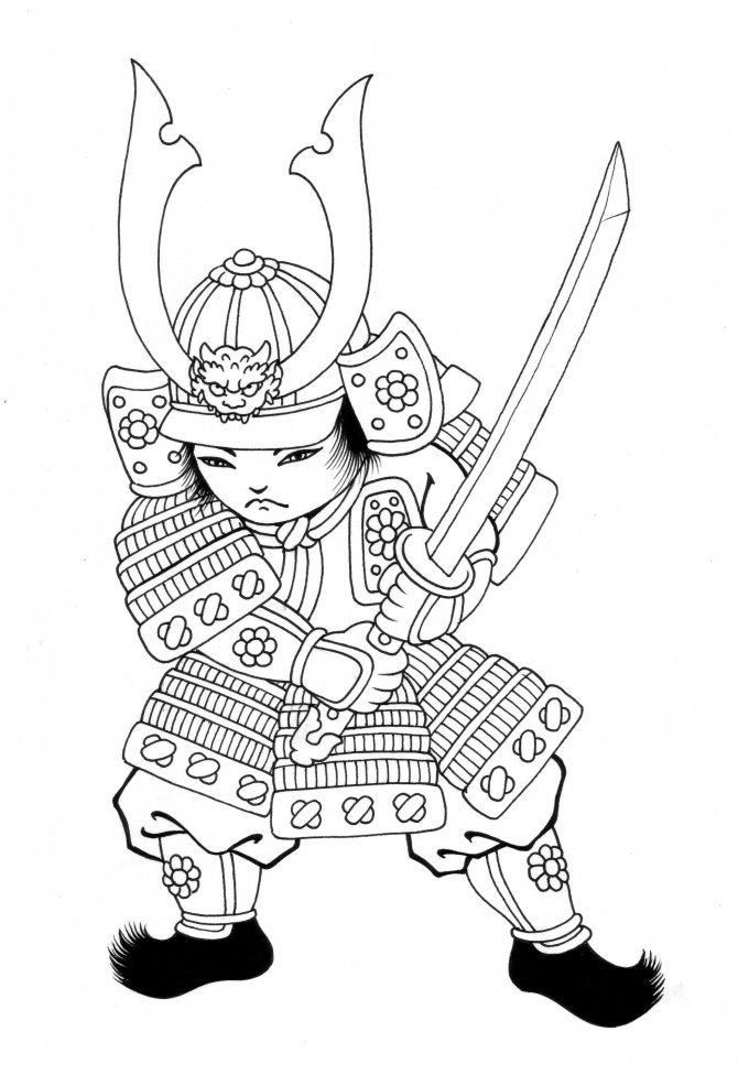 Página para colorir: Samurai (Personagens) #107289 - Páginas para Colorir Imprimíveis Gratuitamente
