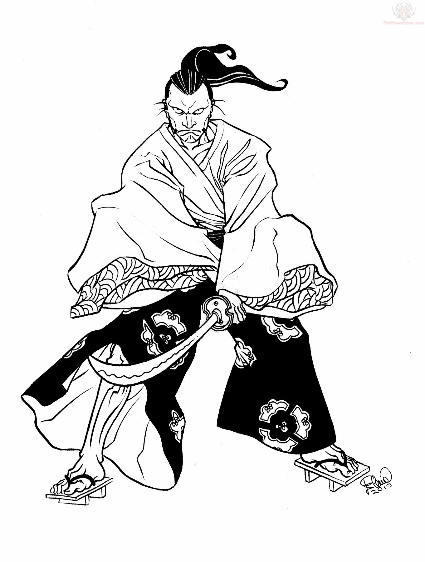 Página para colorir: Samurai (Personagens) #107296 - Páginas para Colorir Imprimíveis Gratuitamente