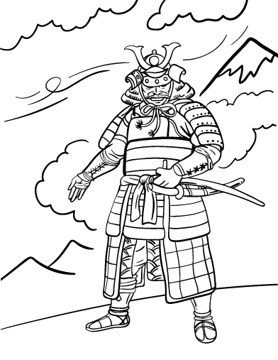 Página para colorir: Samurai (Personagens) #107333 - Páginas para Colorir Imprimíveis Gratuitamente