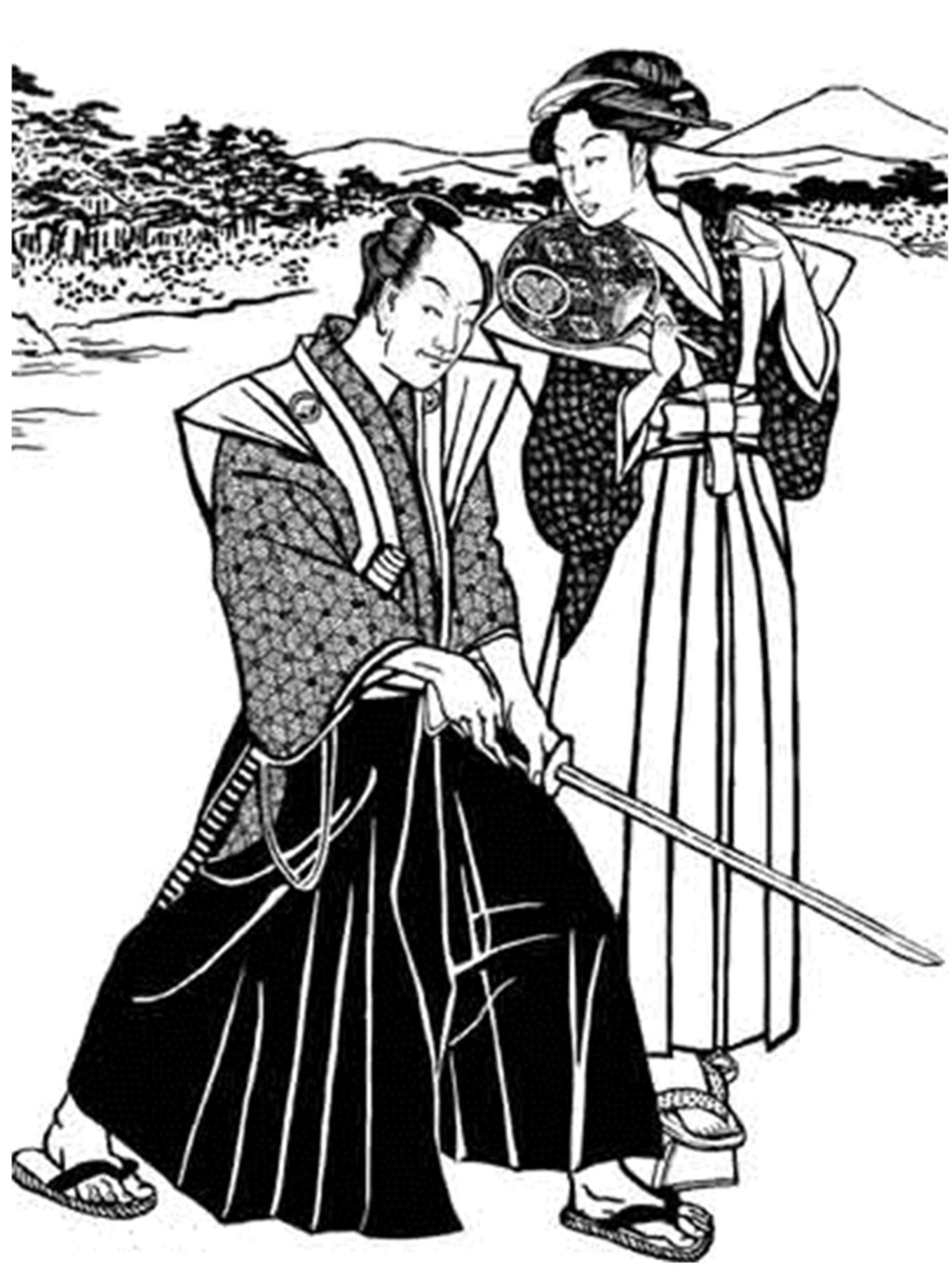 Página para colorir: Samurai (Personagens) #107387 - Páginas para Colorir Imprimíveis Gratuitamente
