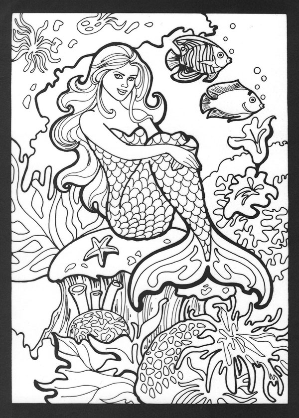 Página para colorir: sereia (Personagens) #147179 - Páginas para Colorir Imprimíveis Gratuitamente