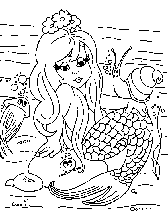 Página para colorir: sereia (Personagens) #147186 - Páginas para Colorir Imprimíveis Gratuitamente