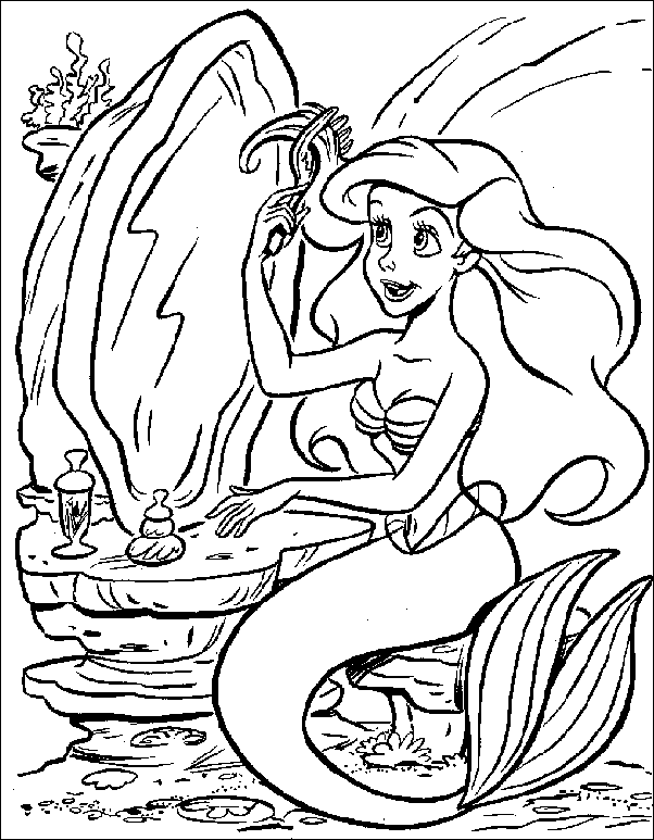 Página para colorir: sereia (Personagens) #147221 - Páginas para Colorir Imprimíveis Gratuitamente