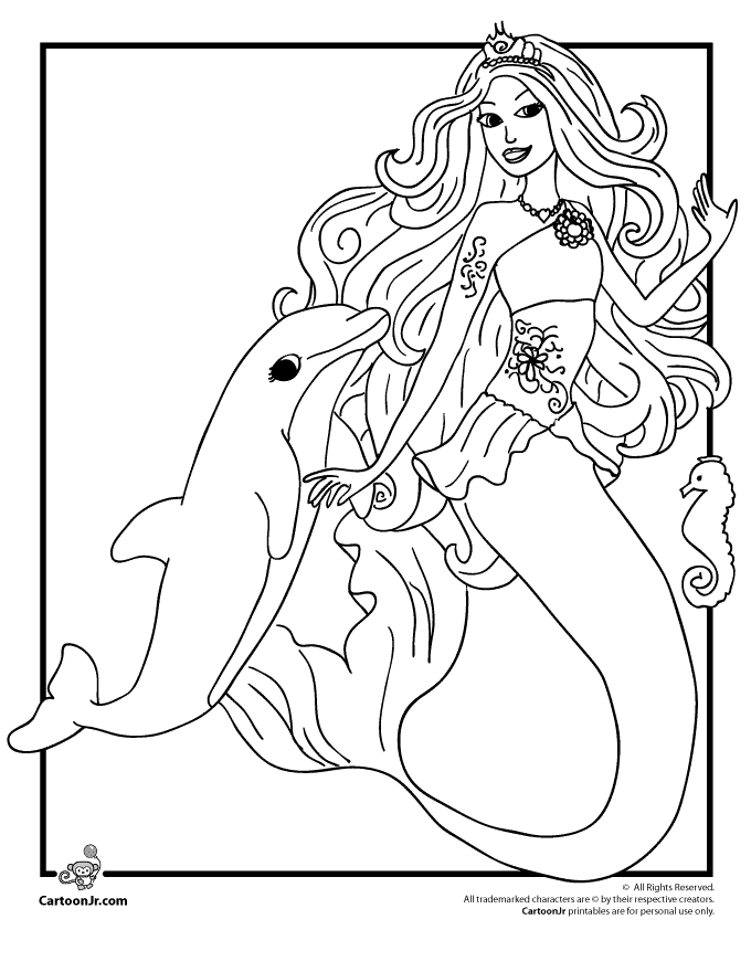 Página para colorir: sereia (Personagens) #147230 - Páginas para Colorir Imprimíveis Gratuitamente