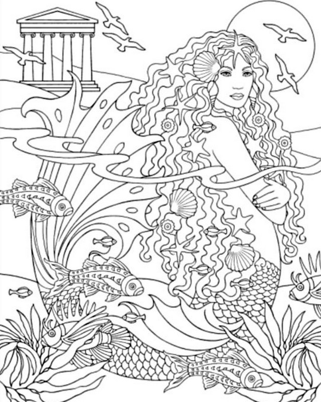 Página para colorir: sereia (Personagens) #147233 - Páginas para Colorir Imprimíveis Gratuitamente