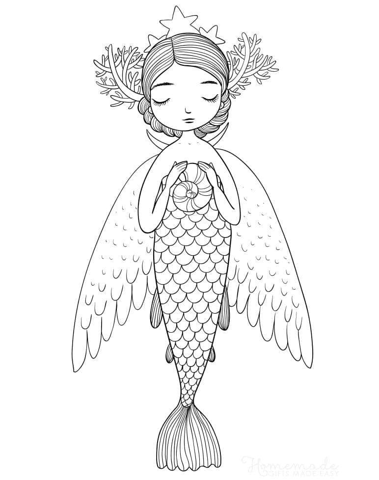 Desenho gratuito Sereia #176692 da colecao Personagens para imprimir