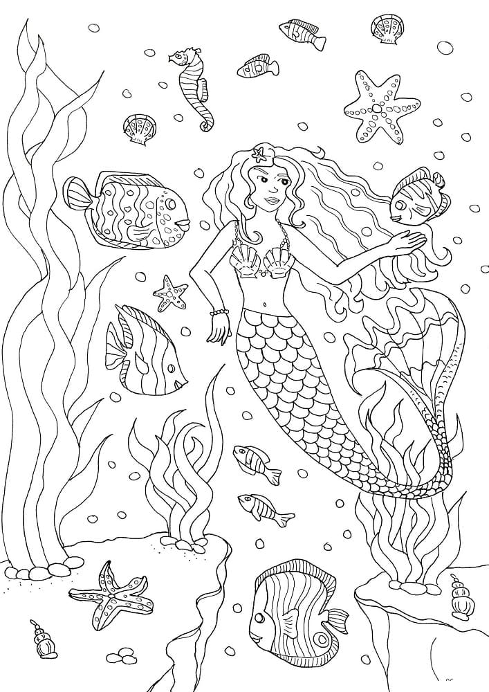 Desenho gratuito Sereia #176717 da colecao Personagens para imprimir