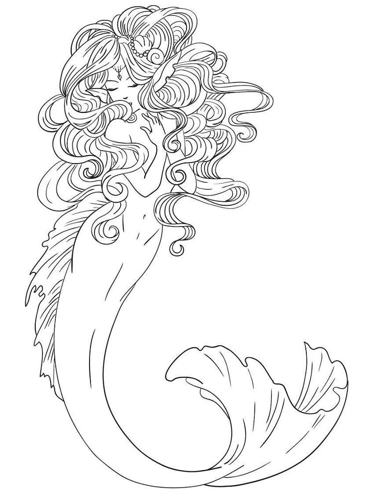 Desenho gratuito Sereia #176720 da colecao Personagens para imprimir