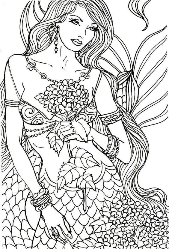 Desenho gratuito Sereia #215076 da colecao Personagens para imprimir