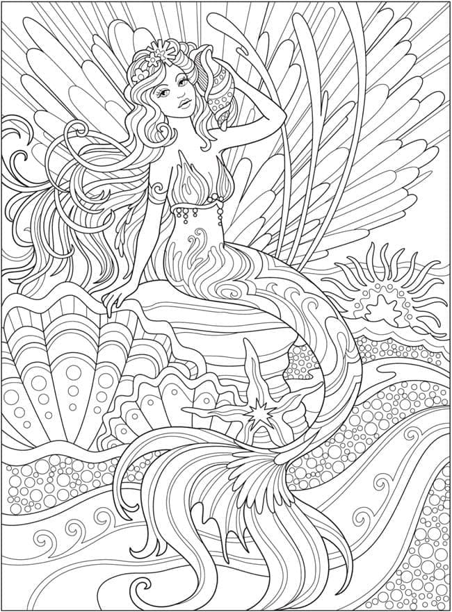 Desenho gratuito Sereia #215087 da colecao Personagens para imprimir