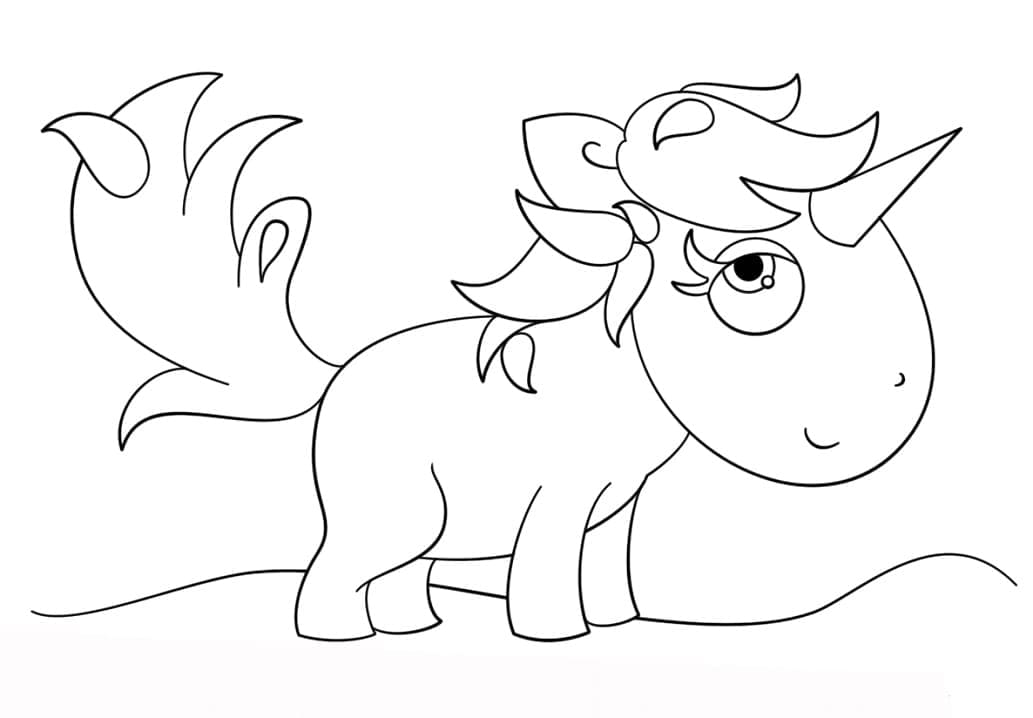 Desenho gratuito Unicórnio Kawaii #209316 da colecao Personagens para imprimir