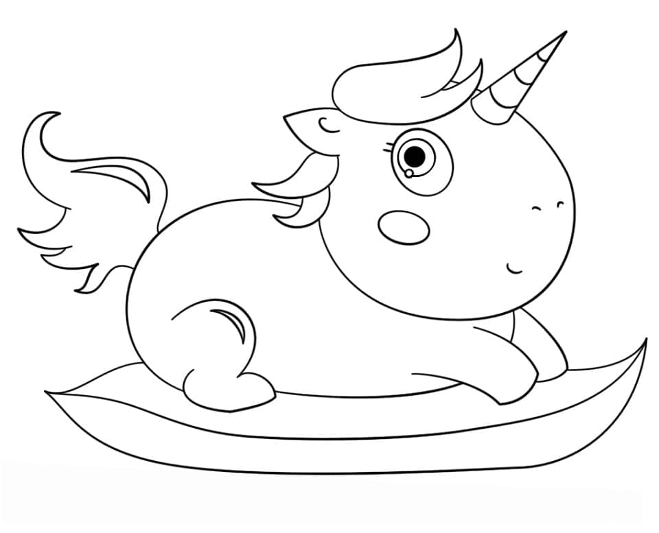 Desenho gratuito Unicórnio Kawaii #209321 da colecao Personagens para imprimir