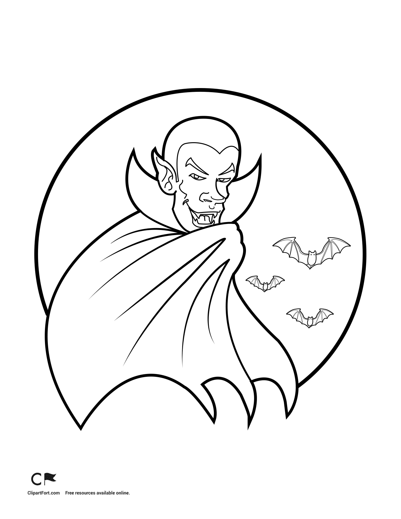 Desenhos de Vampiro para colorir - Páginas para impressão grátis