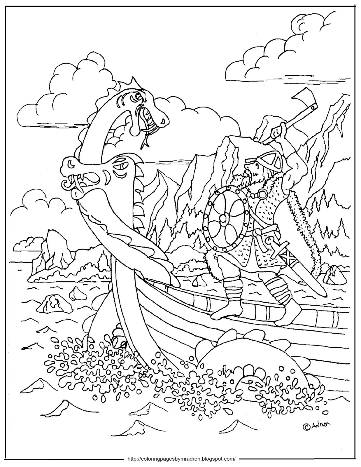 Página para colorir: viking (Personagens) #149426 - Páginas para Colorir Imprimíveis Gratuitamente