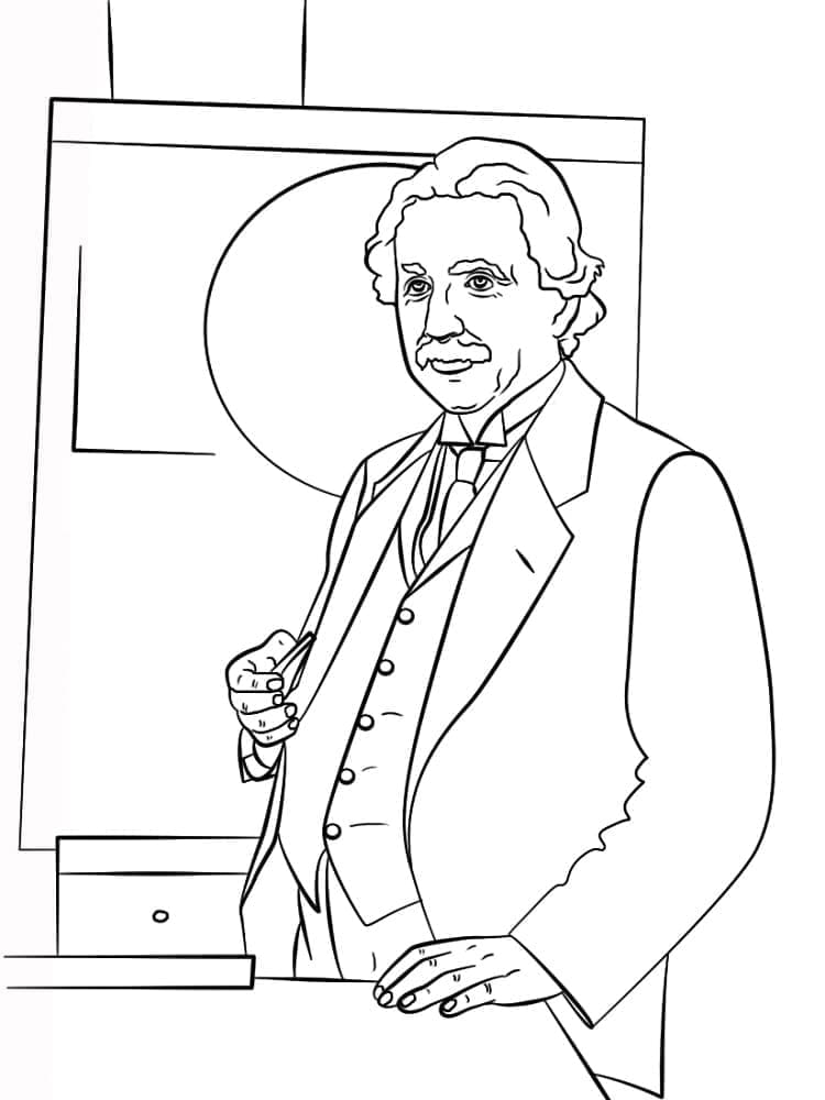Desenho gratuito Albert Einstein #190720 da colecao Pessoas famosas para imprimir
