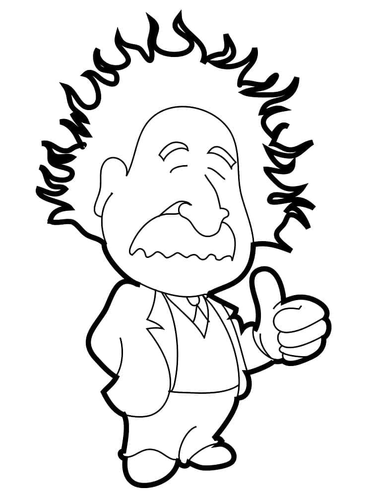 Desenho gratuito Albert Einstein #190730 da colecao Pessoas famosas para imprimir