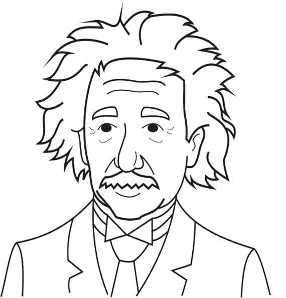 Desenho gratuito Albert Einstein #190732 da colecao Pessoas famosas para imprimir