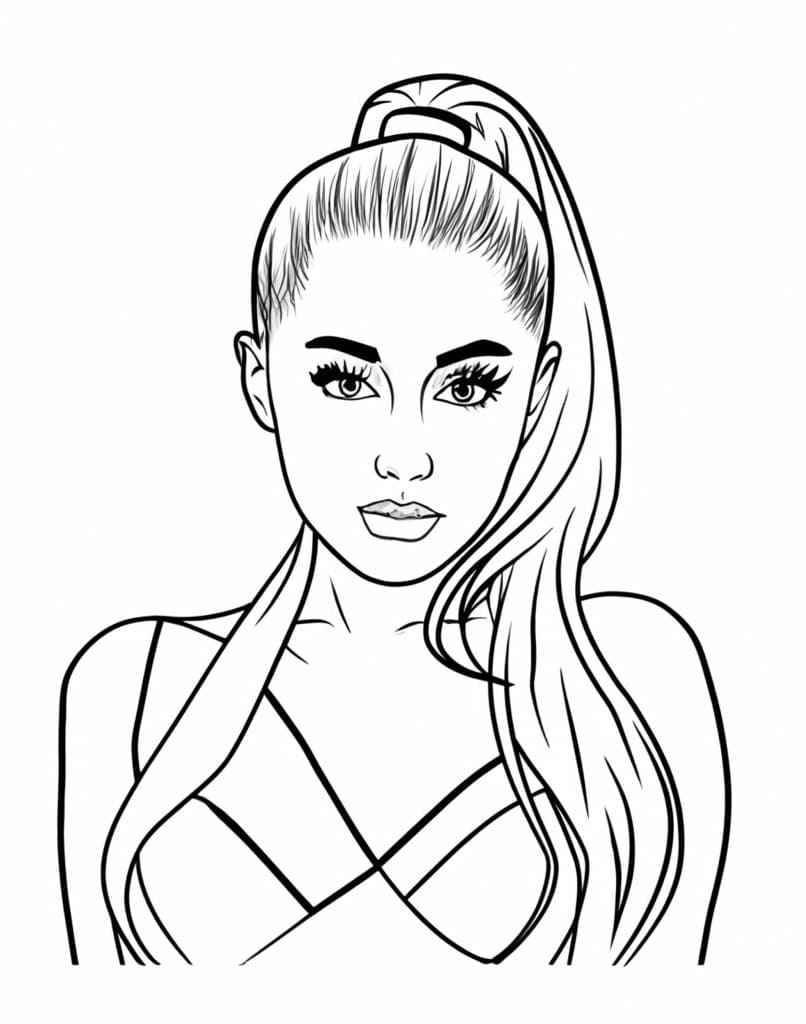 Desenho gratuito Ariana Grande #214366 da colecao Pessoas famosas para imprimir