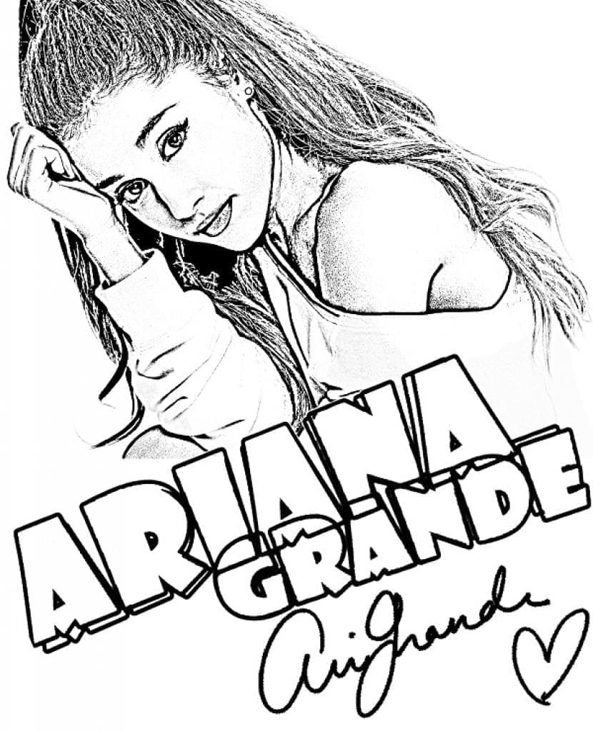 Desenho gratuito Ariana Grande #214373 da colecao Pessoas famosas para imprimir