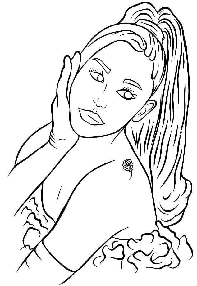 Desenho gratuito Ariana Grande #214385 da colecao Pessoas famosas para imprimir
