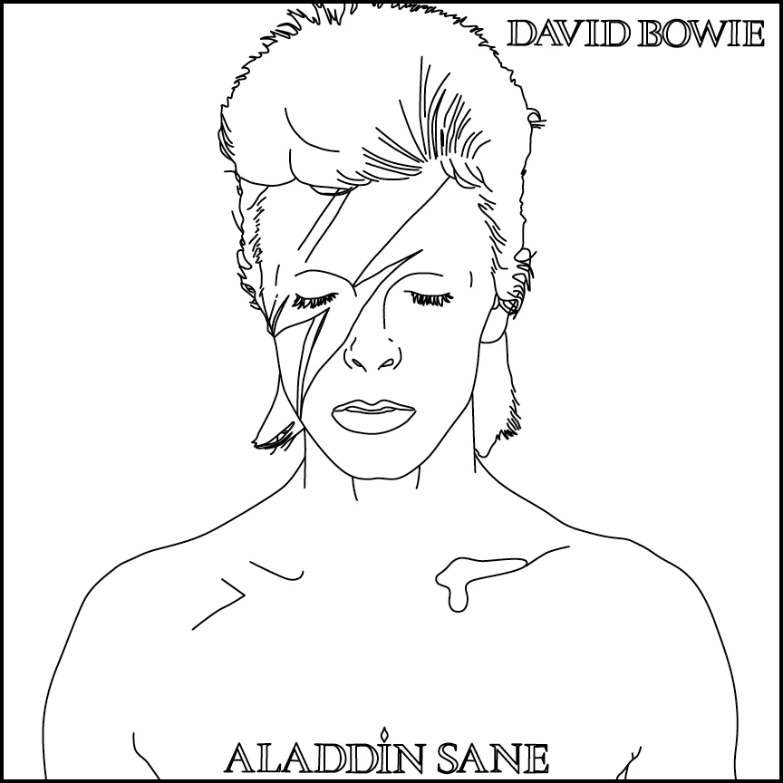 Desenho gratuito David Bowie #122155 da colecao Pessoas famosas para imprimir