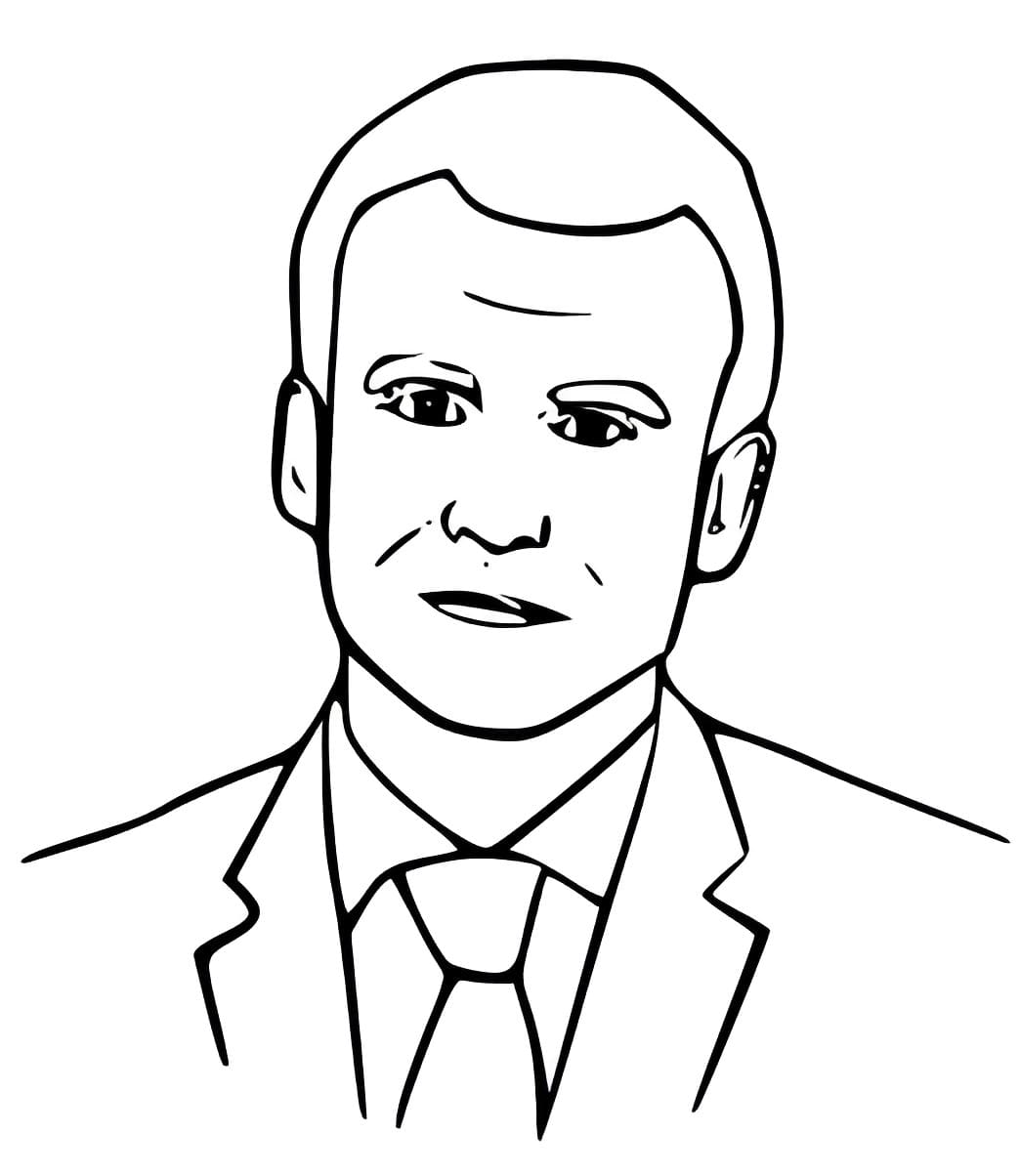 Desenho gratuito Emmanuel Macron #188308 da colecao Pessoas famosas para imprimir