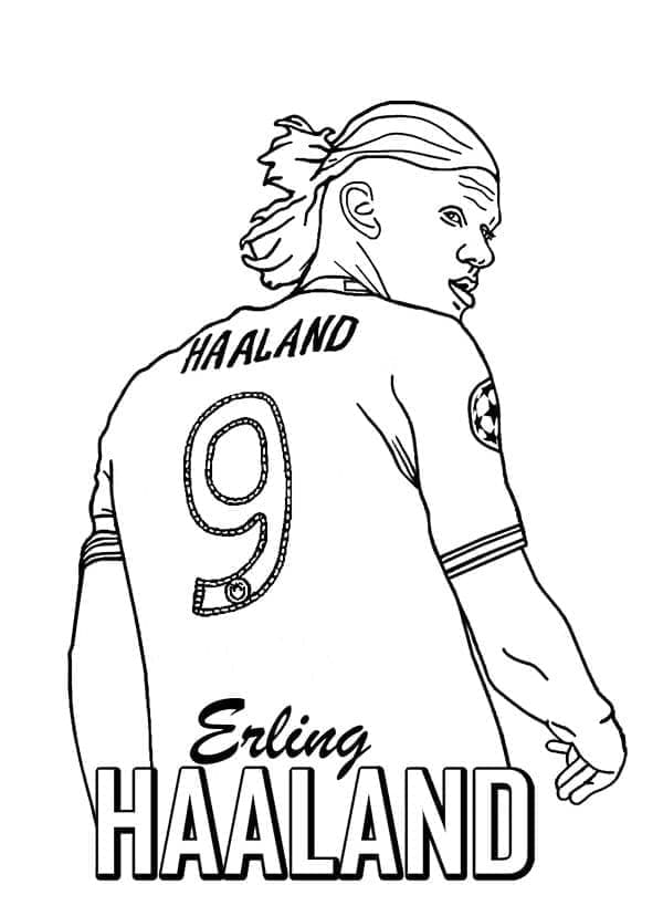 Desenho gratuito Erling Haaland #187080 da colecao Pessoas famosas para imprimir