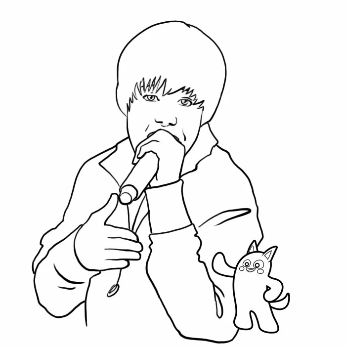 Desenho gratuito Justin Bieber #122431 da colecao Pessoas famosas para imprimir