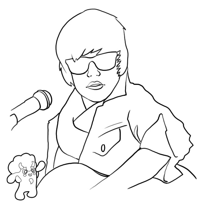Desenho gratuito Justin Bieber #122473 da colecao Pessoas famosas para imprimir