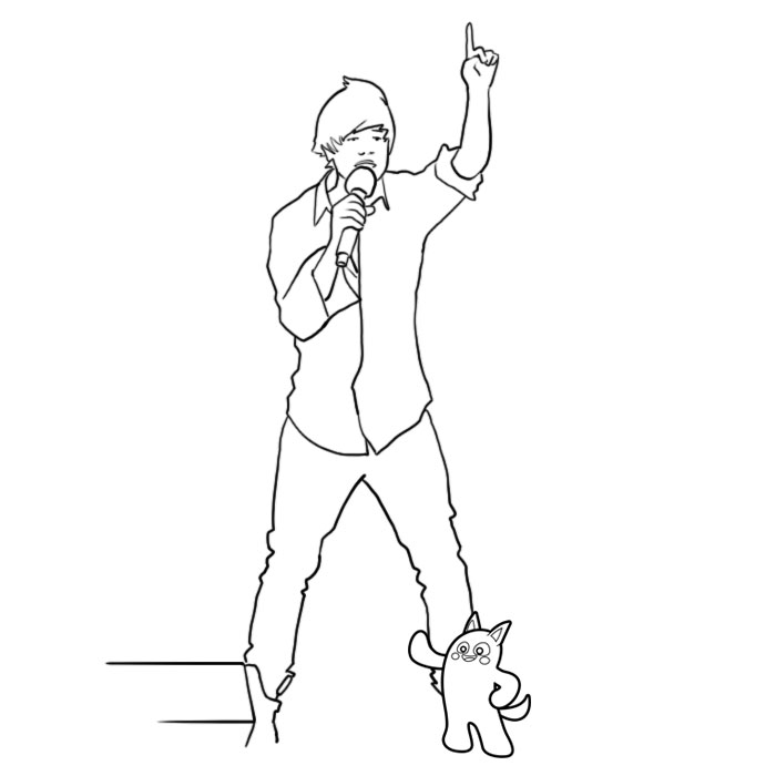 Desenho gratuito Justin Bieber #122484 da colecao Pessoas famosas para imprimir