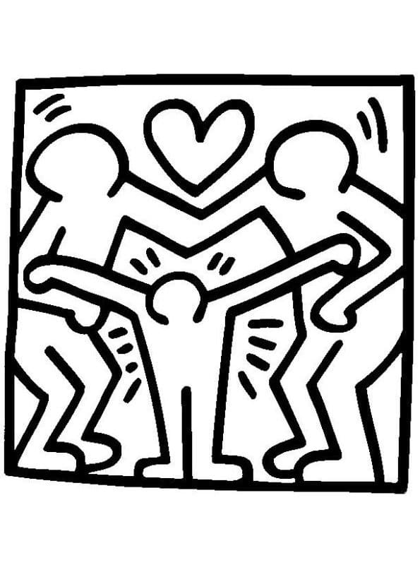 Desenho gratuito Keith Haring #180593 da colecao Pessoas famosas para imprimir