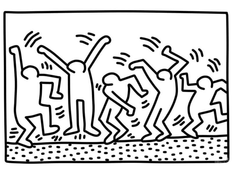 Desenho gratuito Keith Haring #180595 da colecao Pessoas famosas para imprimir