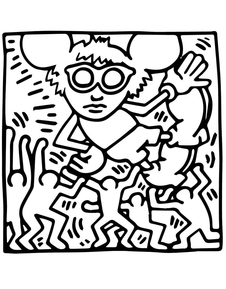 Desenho gratuito Keith Haring #180597 da colecao Pessoas famosas para imprimir