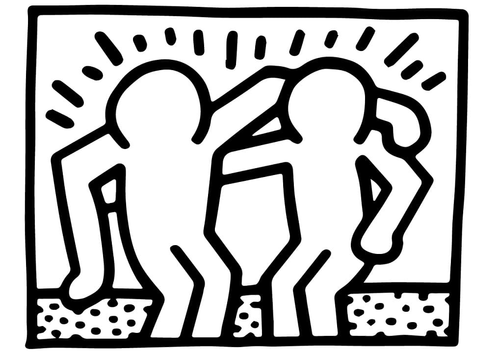 Desenho gratuito Keith Haring #180598 da colecao Pessoas famosas para imprimir
